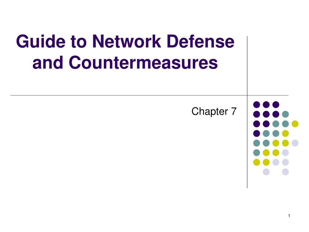 guide to network defense and countermeasures