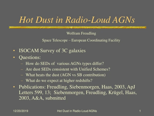 Hot Dust in Radio-Loud AGNs