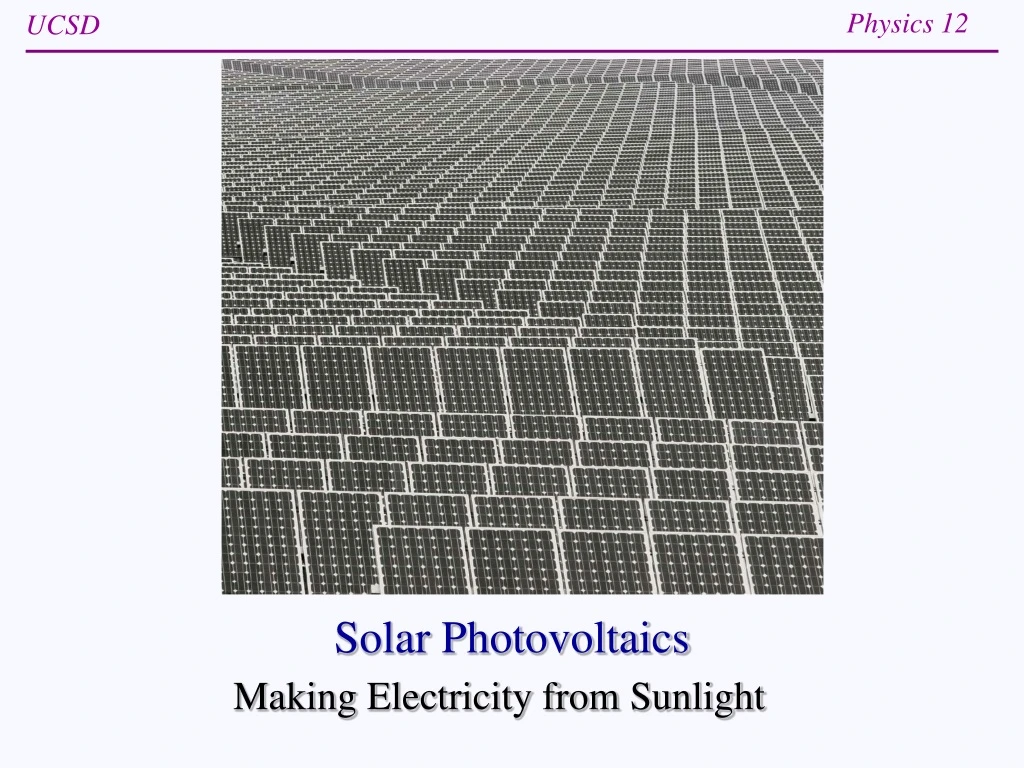 solar photovoltaics