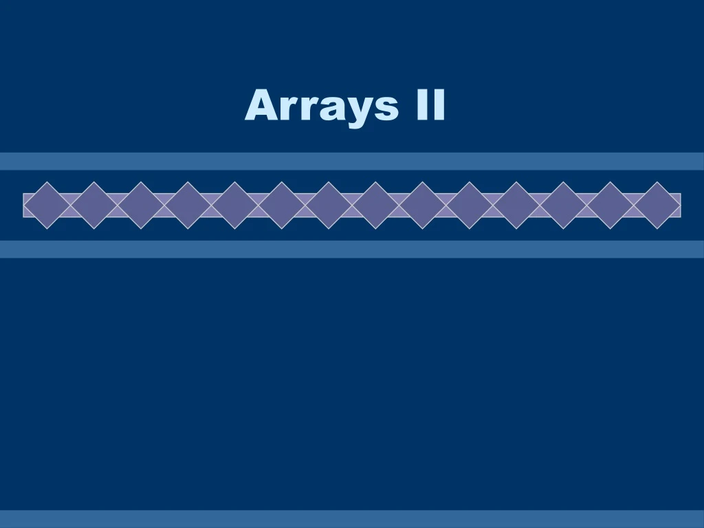 arrays ii