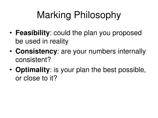 Marking Philosophy