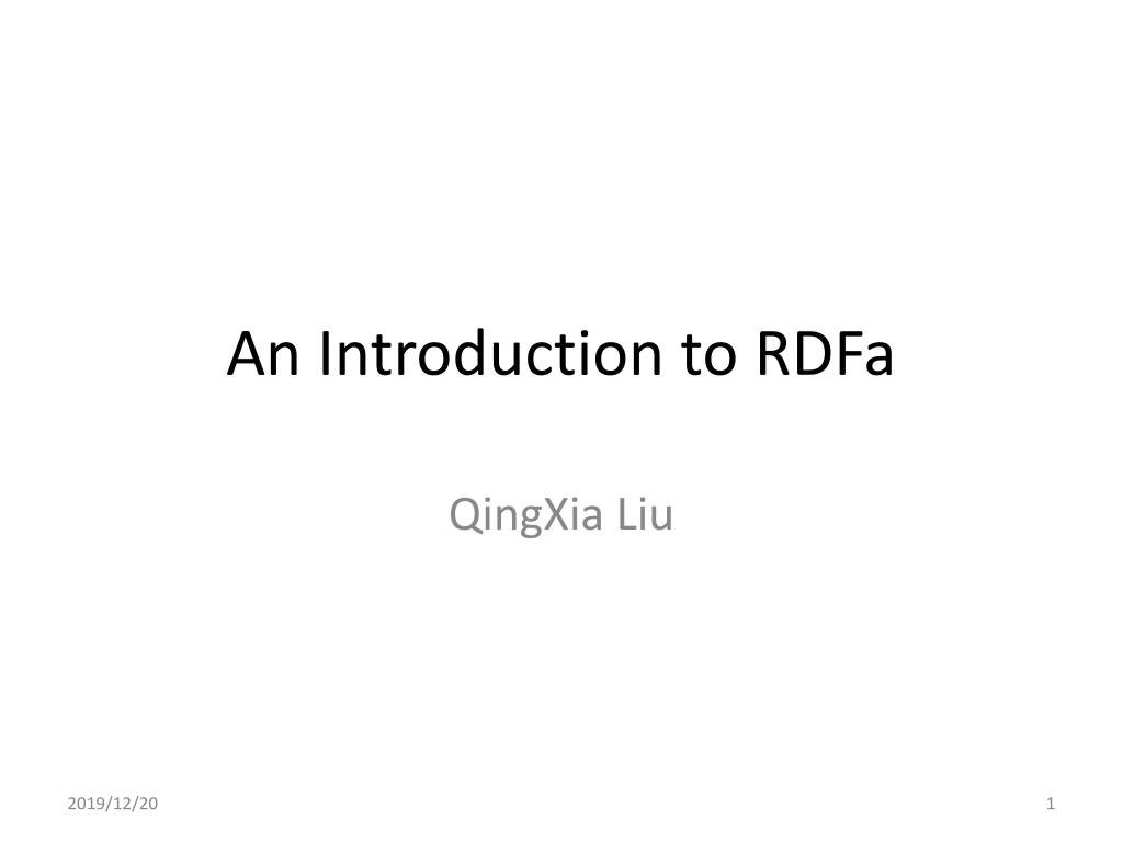 an introduction to rdfa