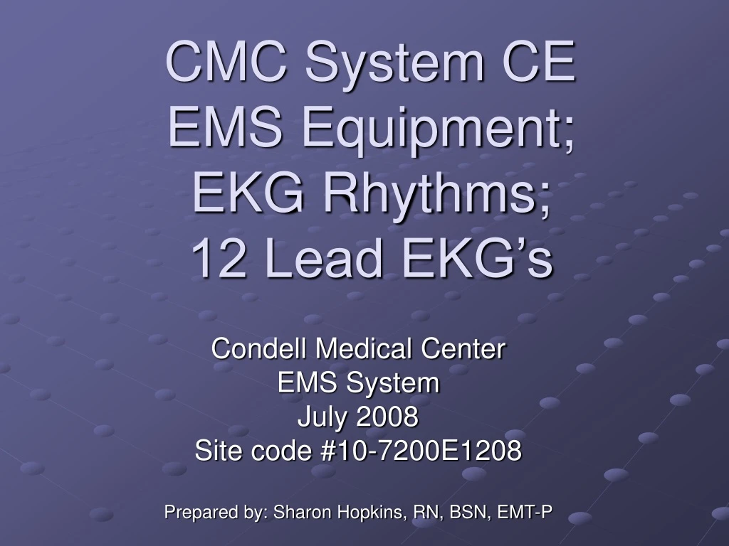 cmc system ce ems equipment ekg rhythms 12 lead ekg s