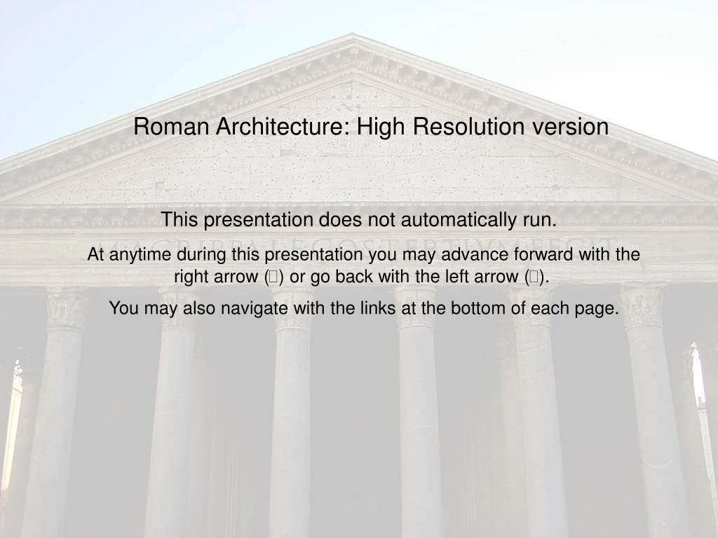 roman architecture high resolution version