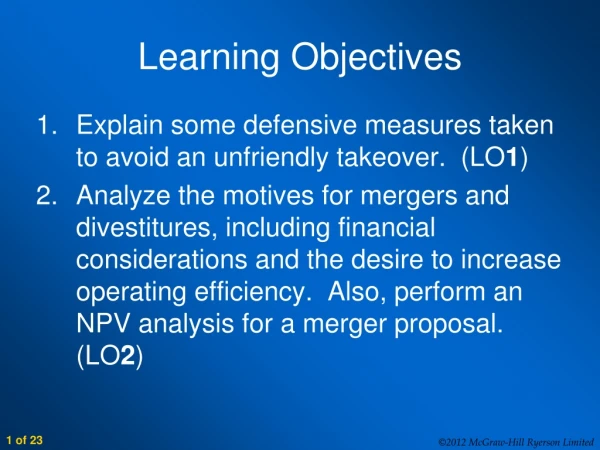 Learning Objectives