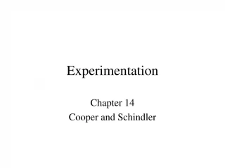 Experimentation - slide 1