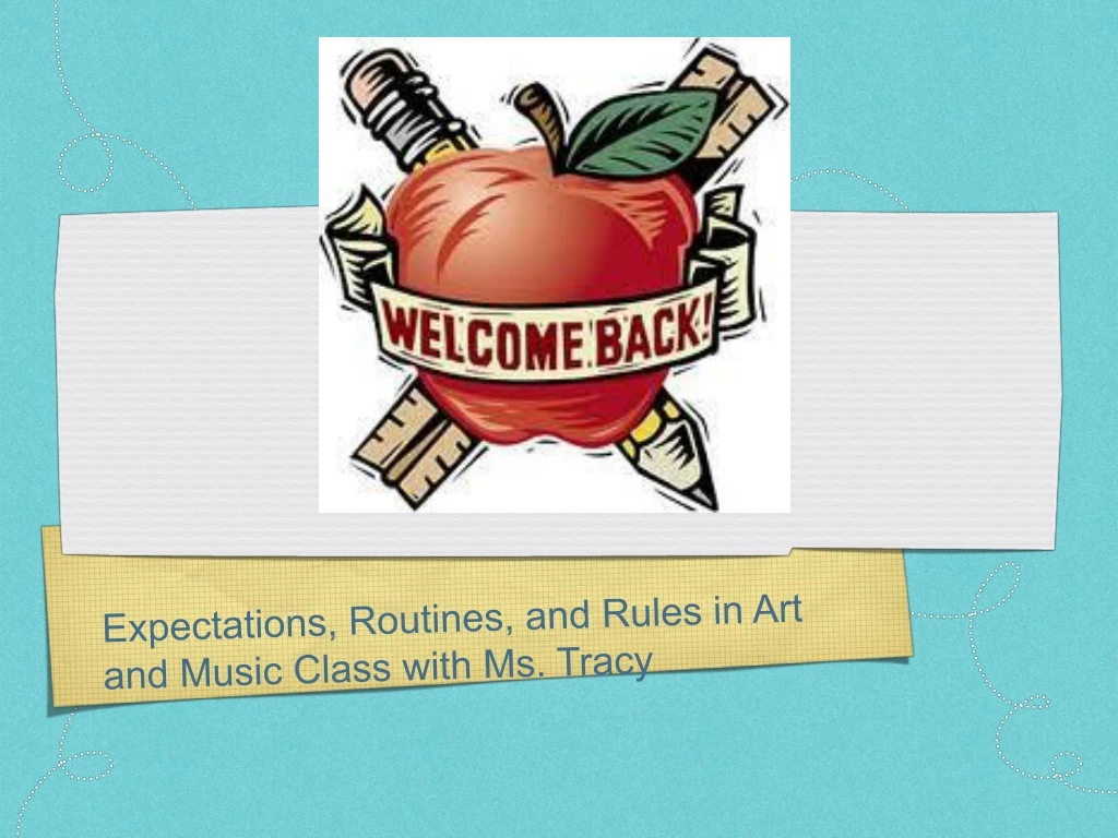 expectations routines and rules in art and music