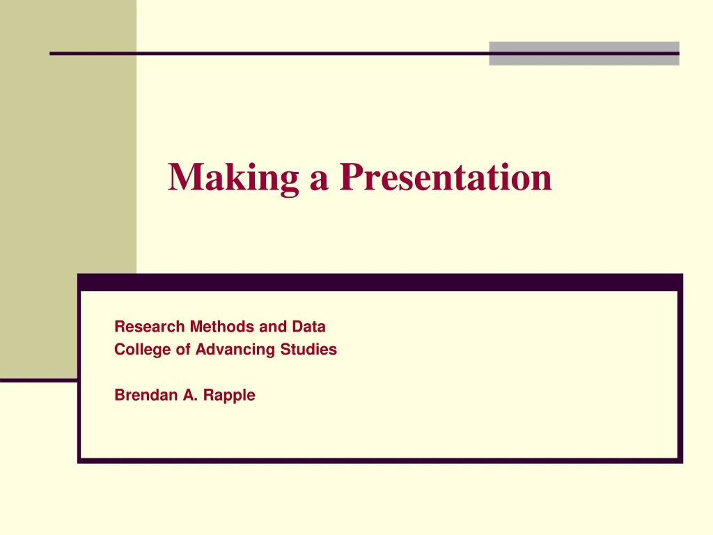 making a presentation