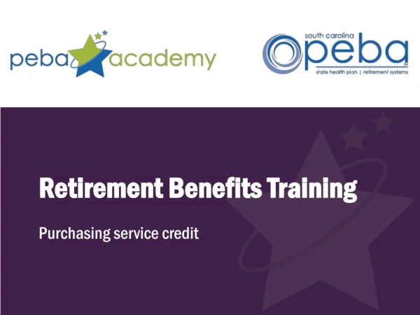 Retirement Benefits Training