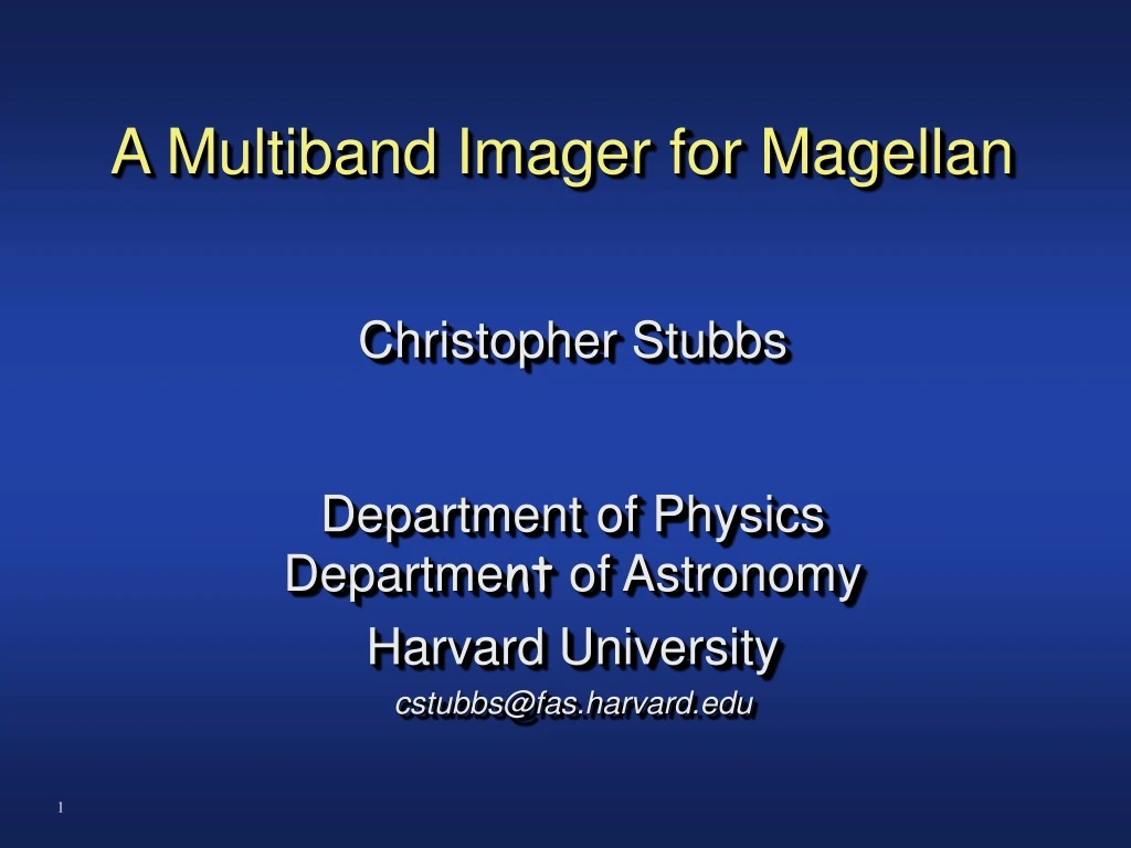 a multiband imager for magellan