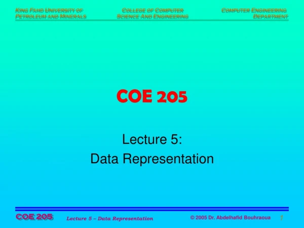 COE 205