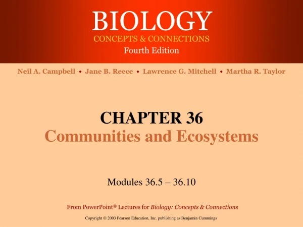 CHAPTER 36 Communities and Ecosystems