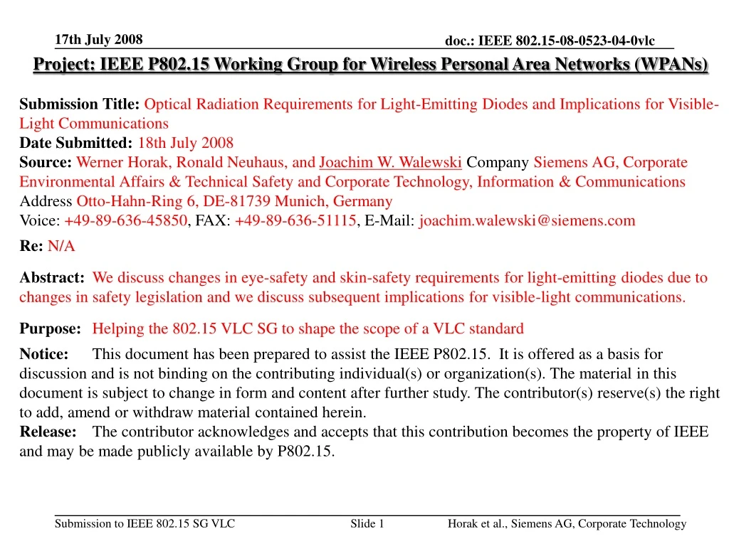 project ieee p802 15 working group for wireless