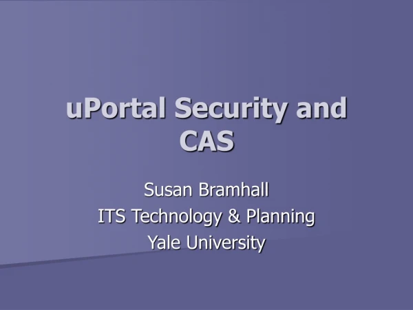 uPortal Security and CAS