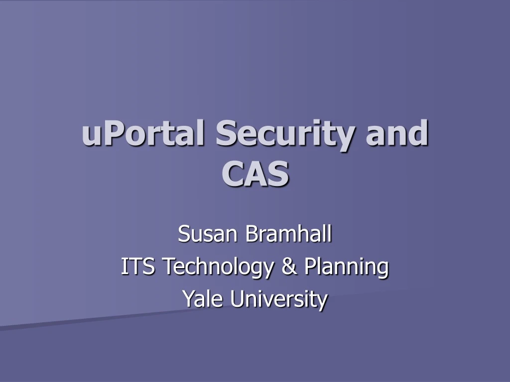 uportal security and cas