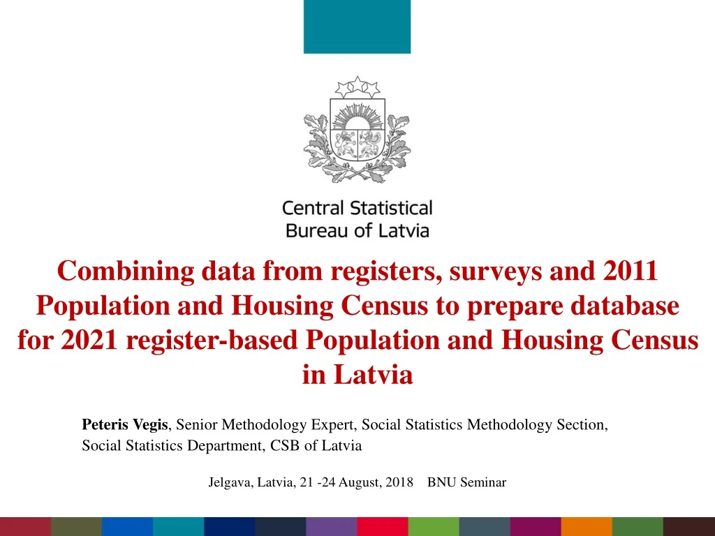 combining data from registers surveys and 2011