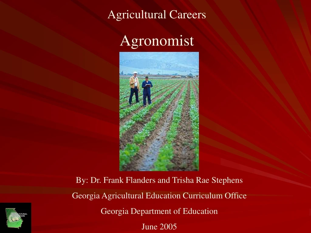 agricultural careers agronomist