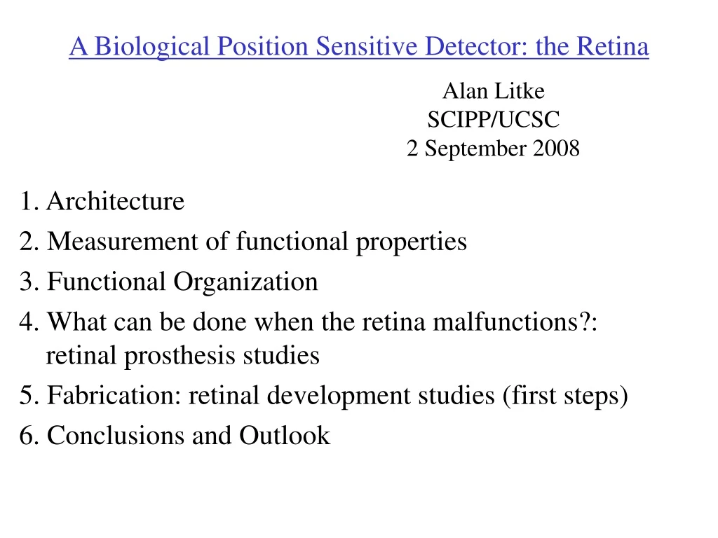 a biological position sensitive detector