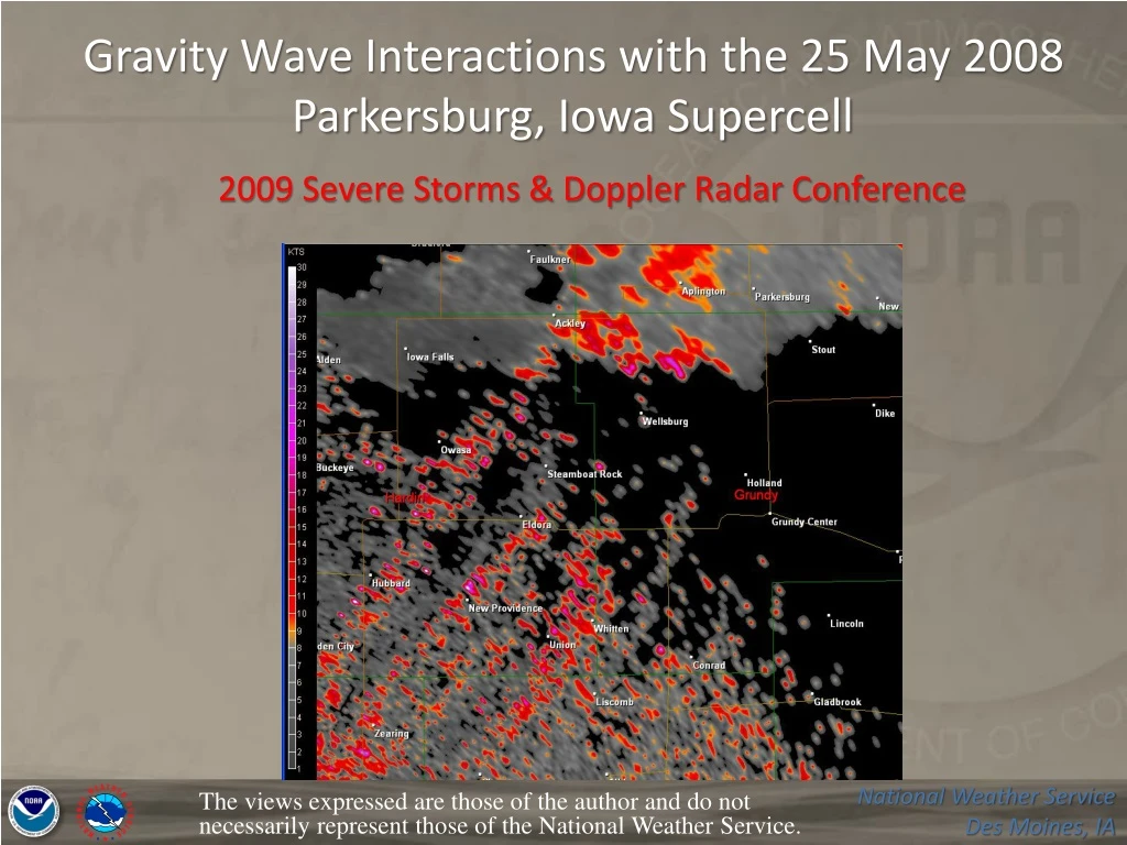 gravity wave interactions with the 25 may 2008