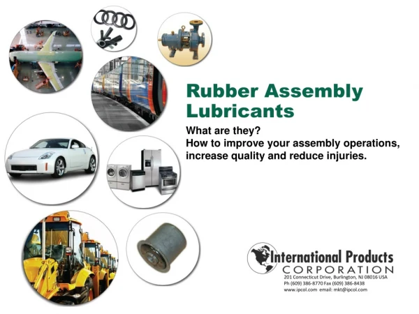 Rubber Assembly Lubricants