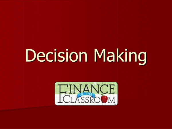 Decision Making