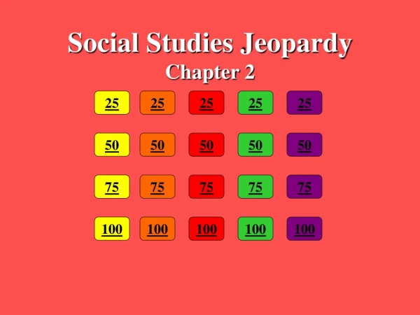 Social Studies Jeopardy Chapter 2