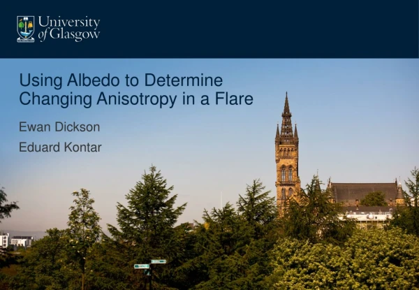 Using Albedo to Determine Changing Anisotropy in a Flare