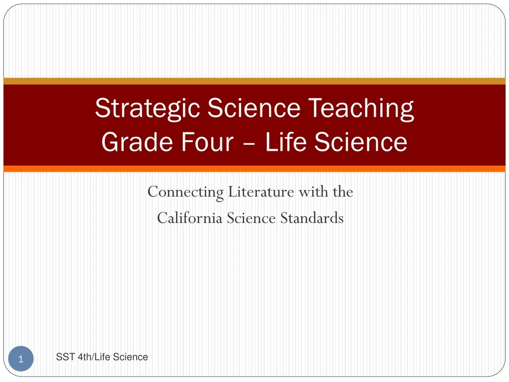 strategic science teaching grade four life science