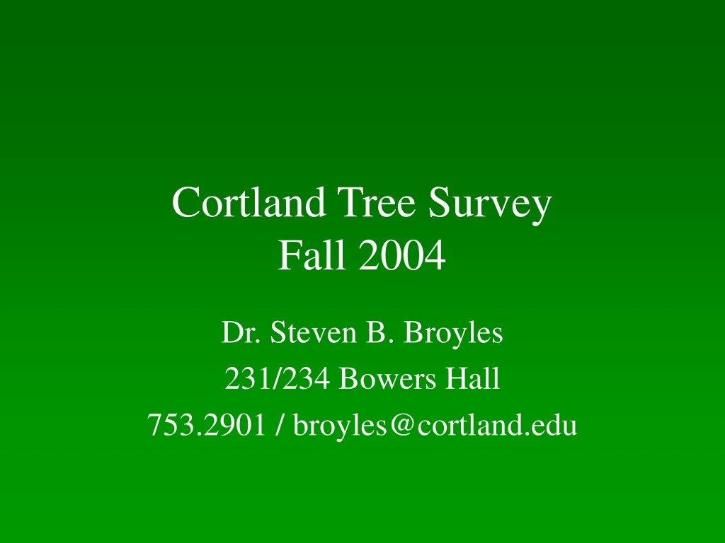 cortland tree survey fall 2004