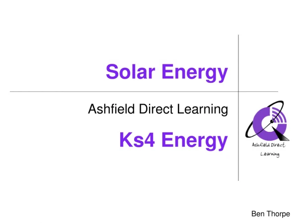 Solar Energy