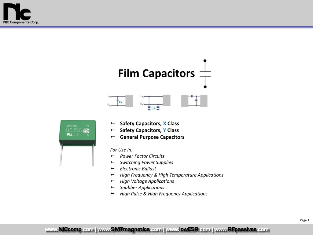 film capacitors