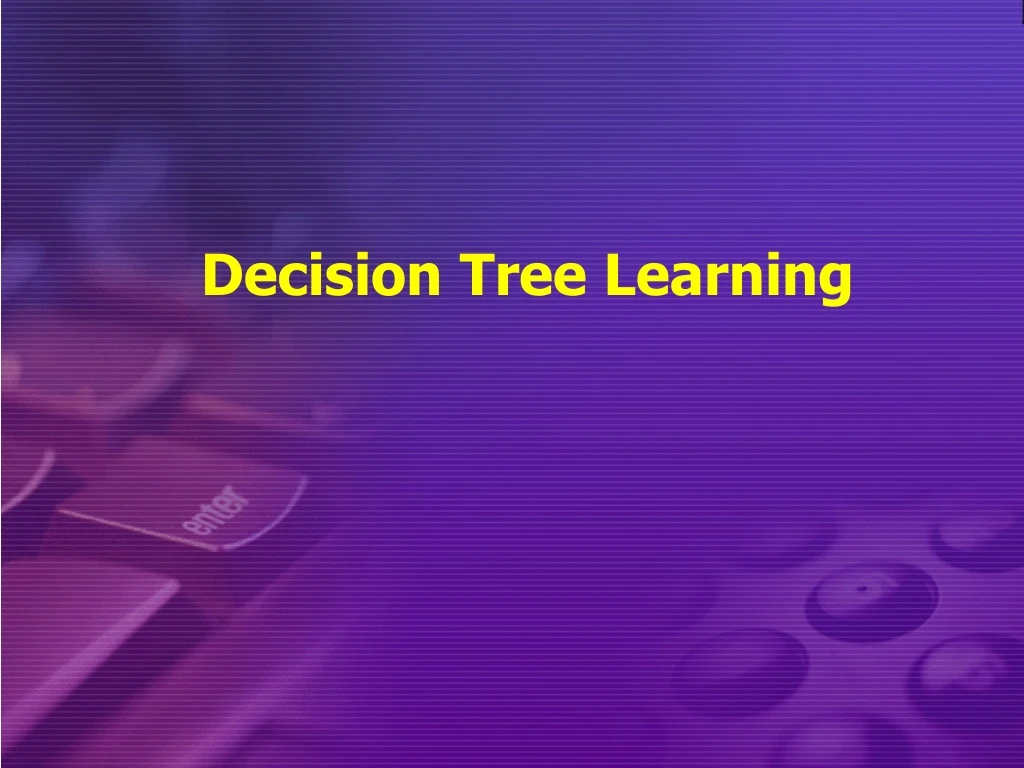 decision tree learning