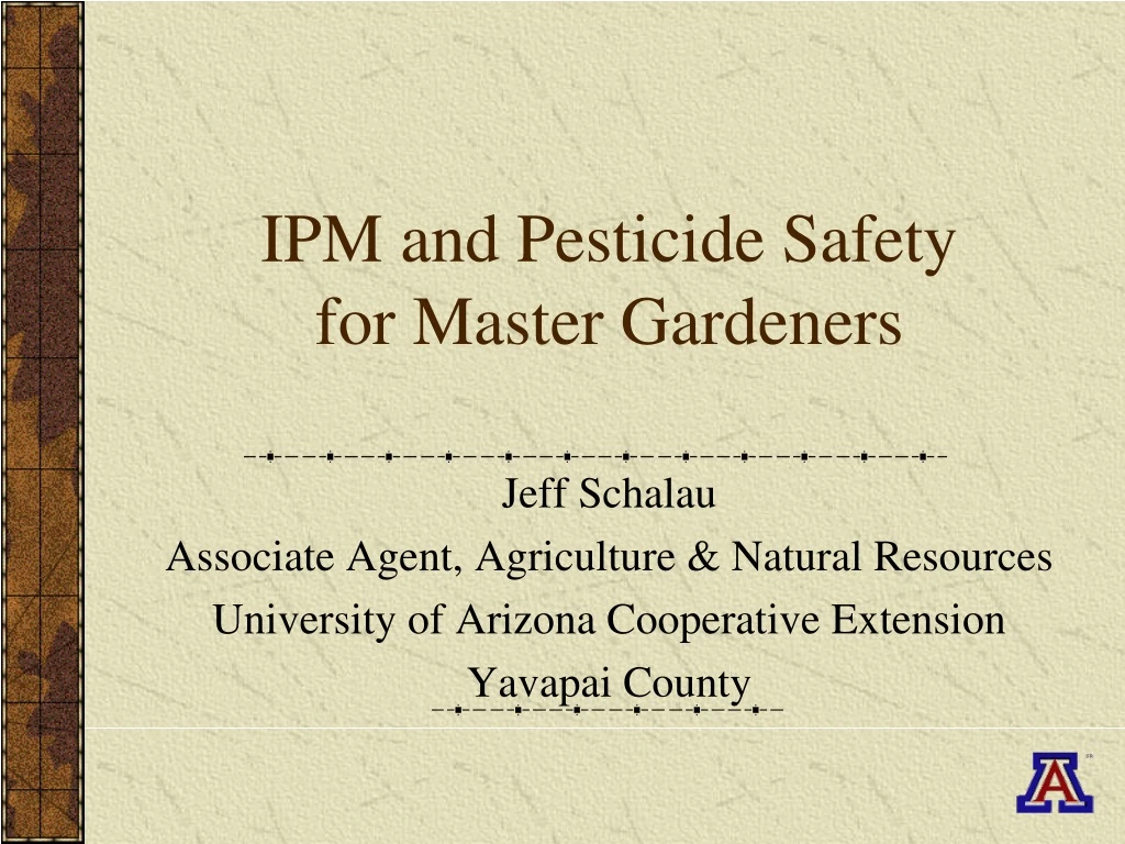 ipm and pesticide safety for master gardeners