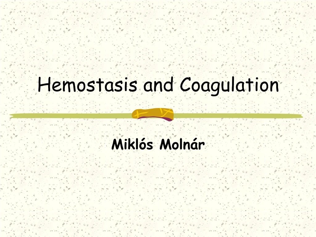 hemostasis and coagulation