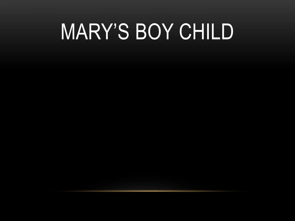 mary s boy child