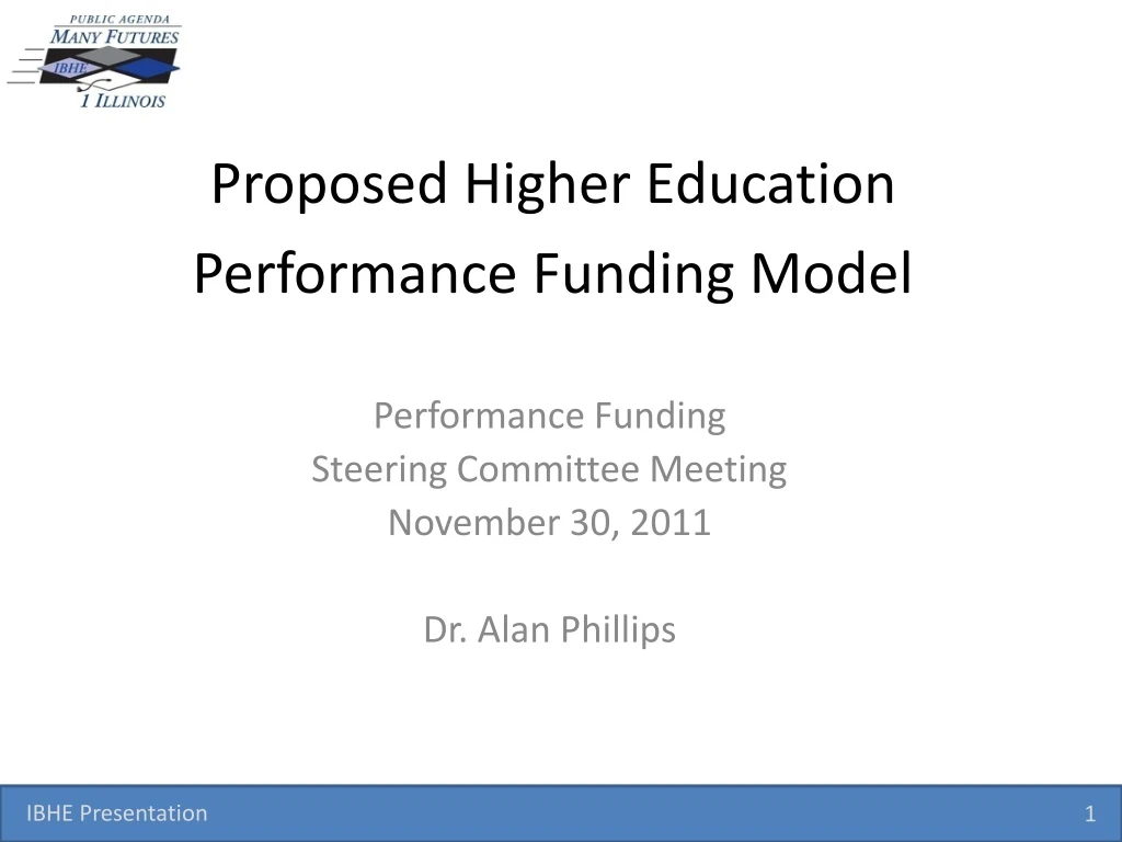 proposed higher education performance funding