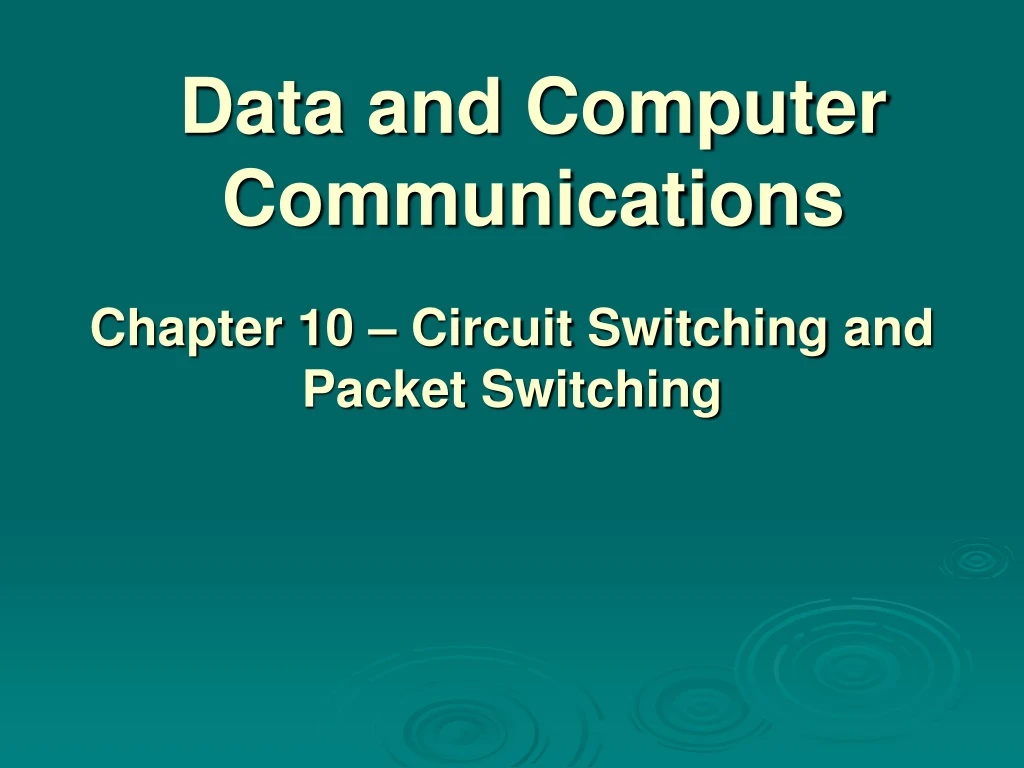 data and computer communications