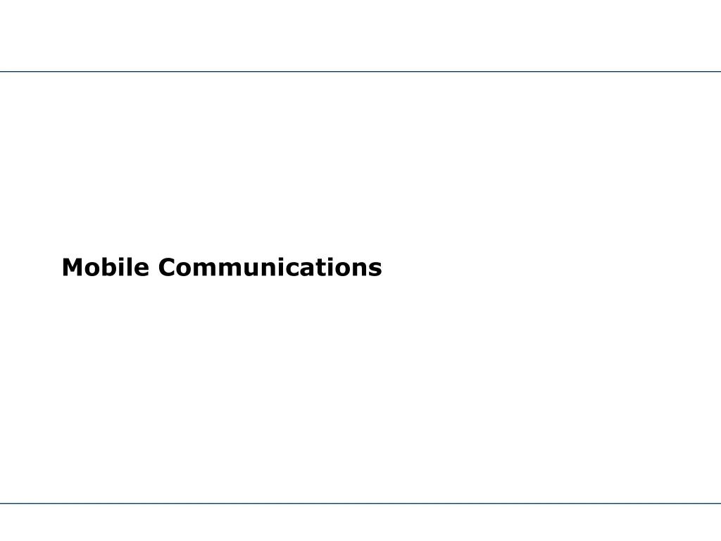 mobile communications