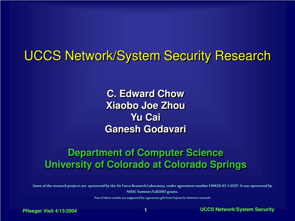 uccs network system security research
