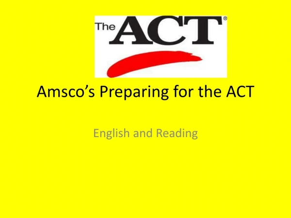 Amsco’s Preparing for the ACT