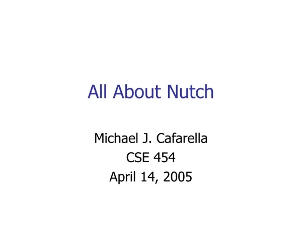 All About Nutch