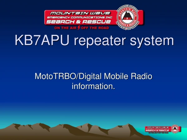 KB7APU repeater system