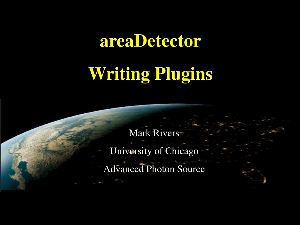 areadetector writing plugins
