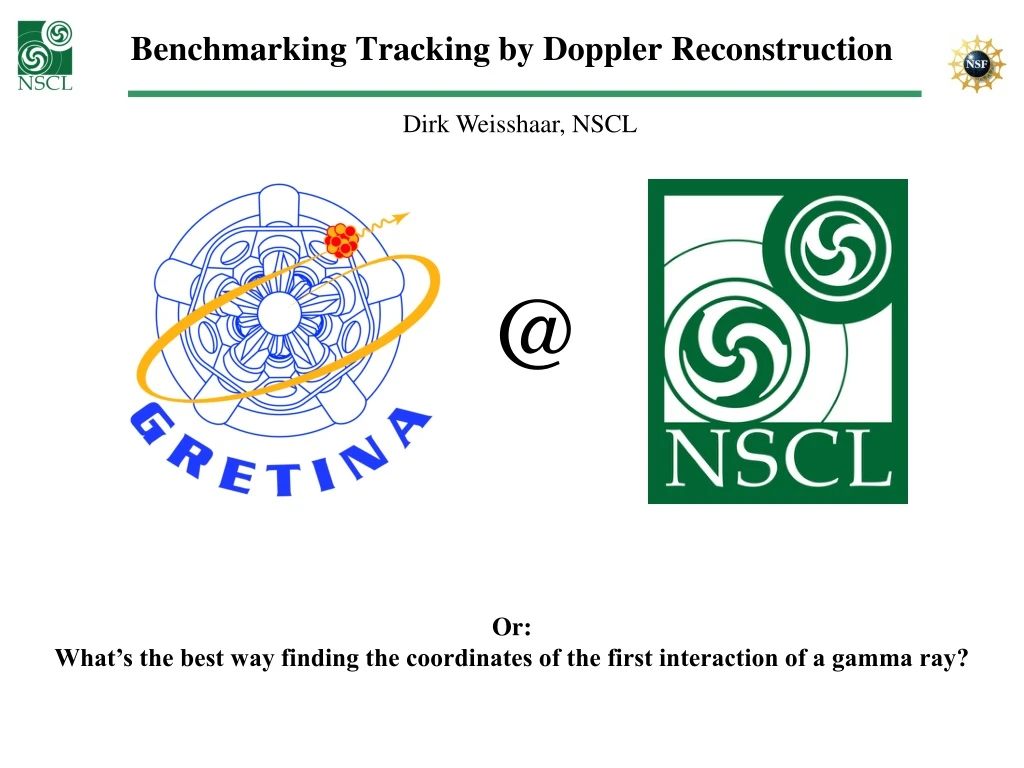 benchmarking tracking by doppler reconstruction