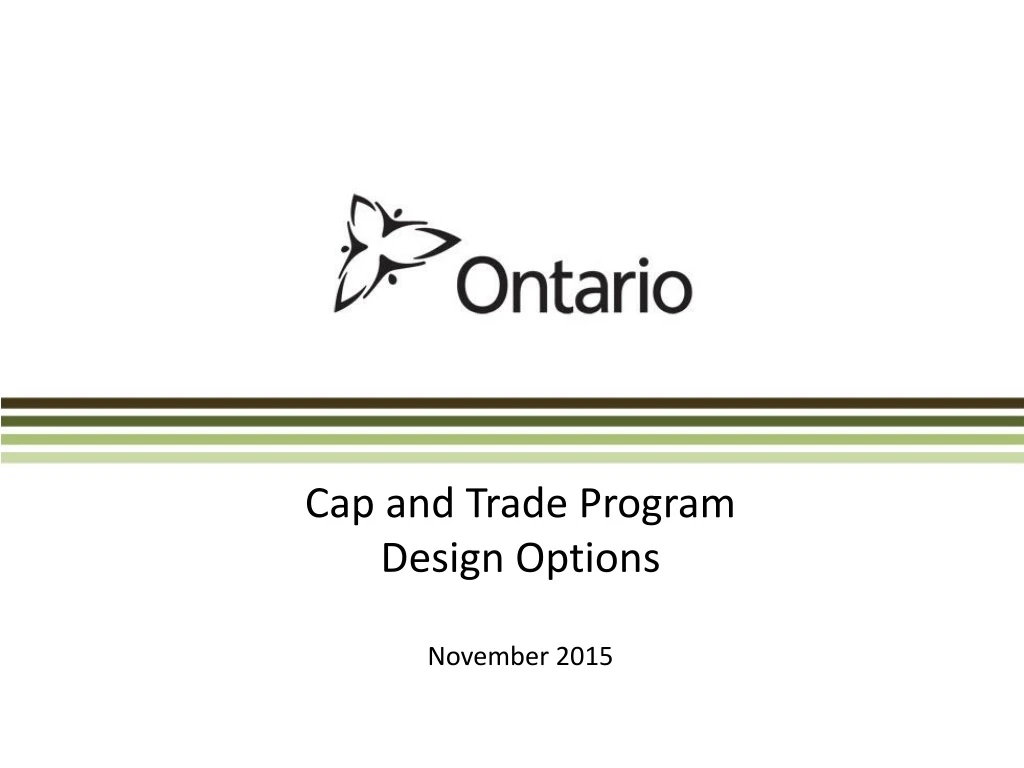 cap and trade program design options november 2015