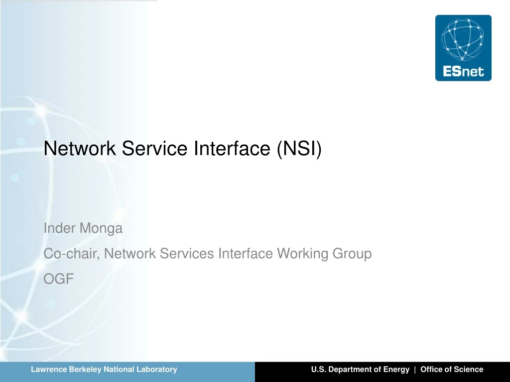 network service interface nsi