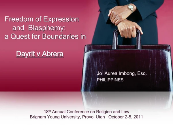 Freedom of Expression     and  Blasphemy: a Quest for Boundaries in Dayrit  v  Abrera