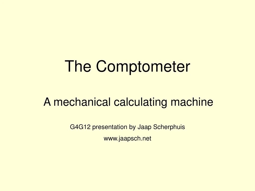 the comptometer