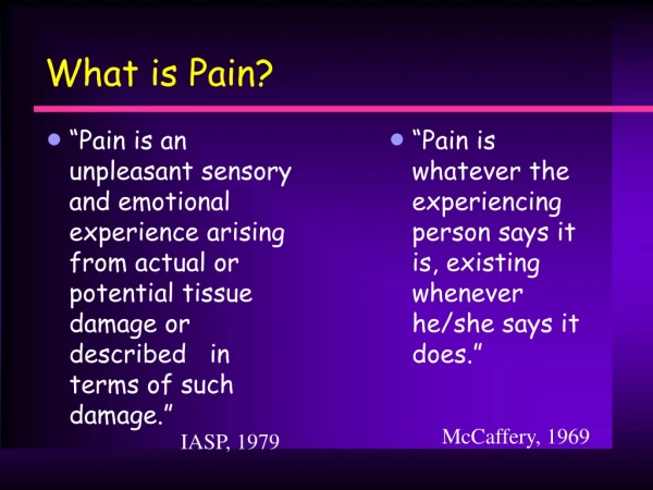 What is Pain?