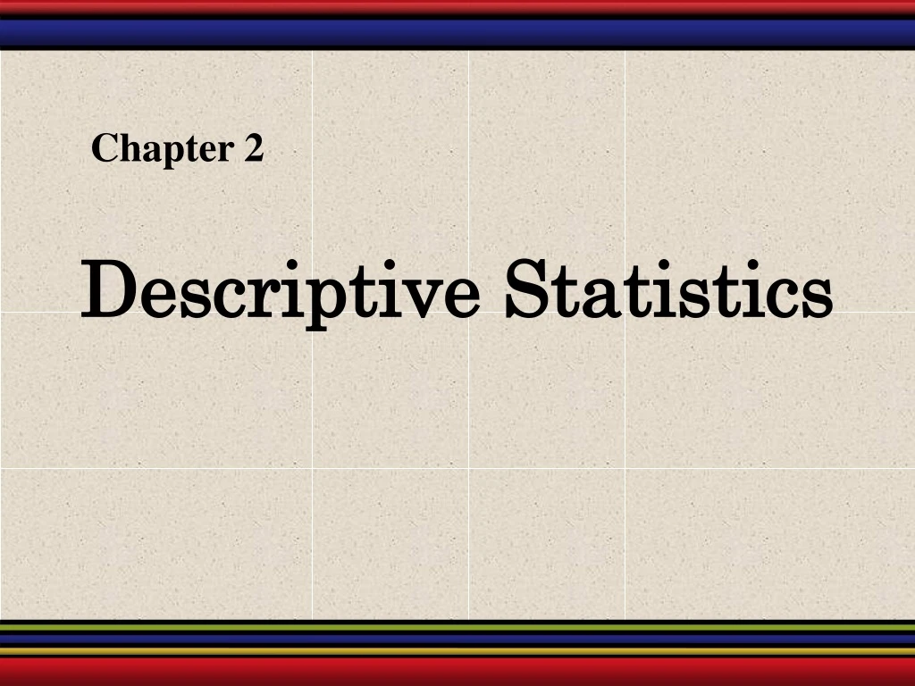 descriptive statistics